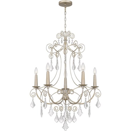 Quoizel Merida Chandelier 5 Lights Vintage Gold. MER5028VG